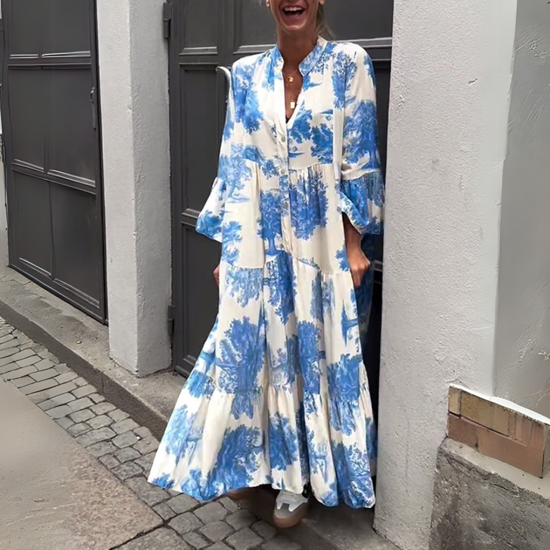 Isla-Watercolour Maxi Dress