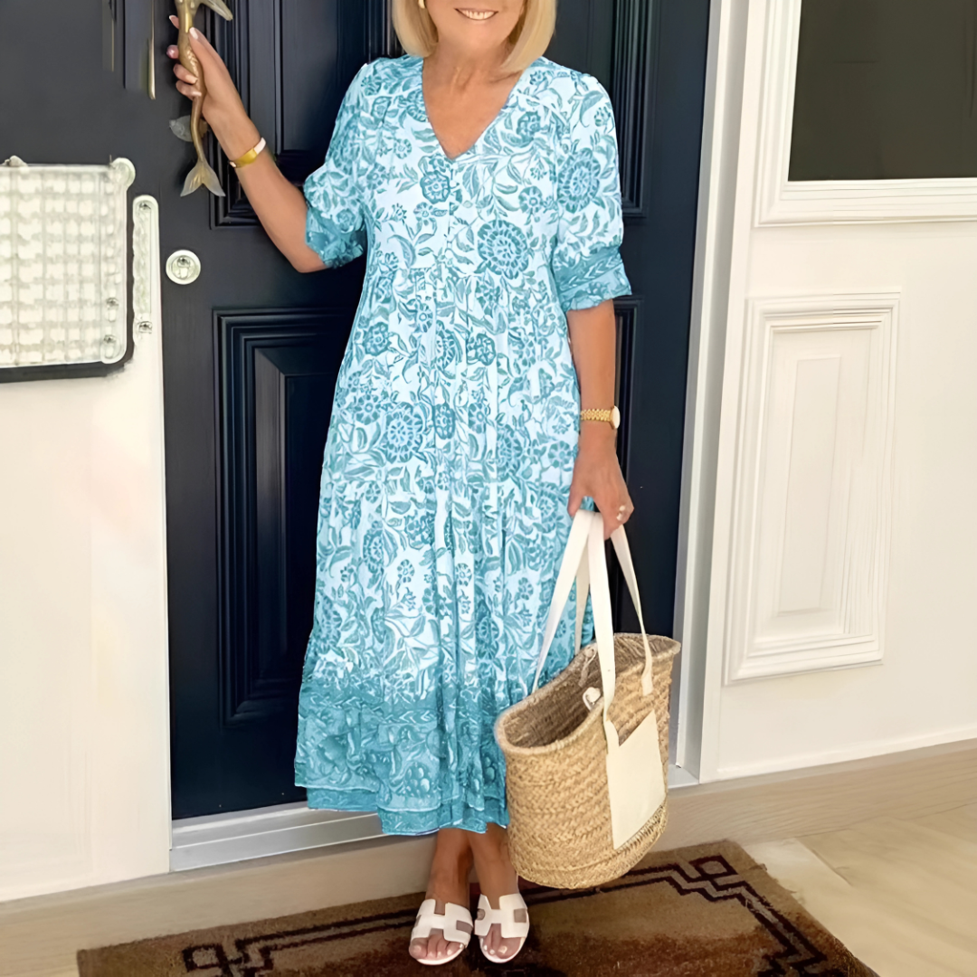 Eleanor – Boho Print Midi Dress