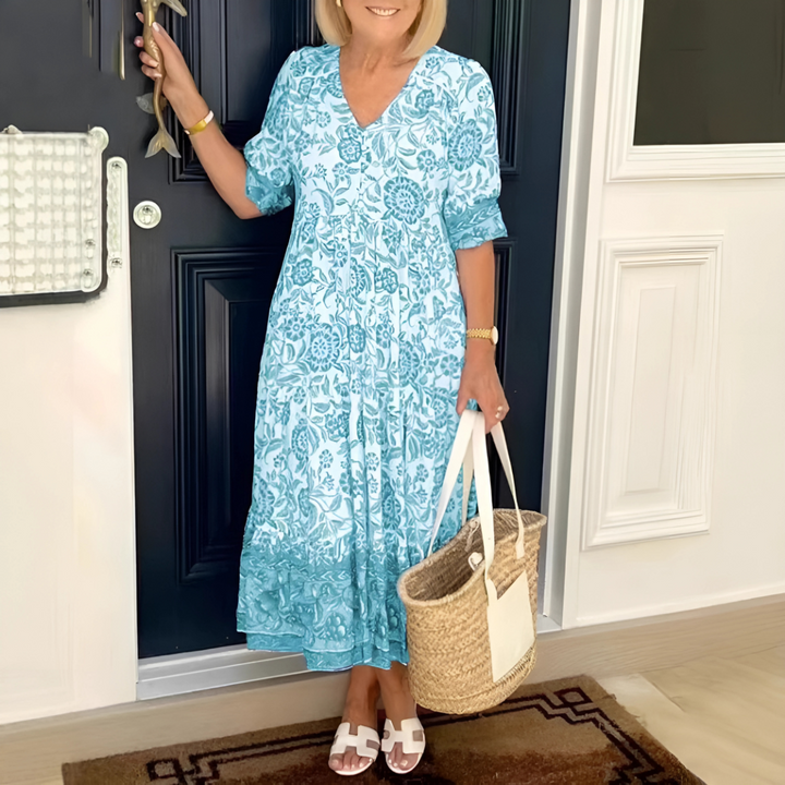Eleanor – Boho Print Midi Dress