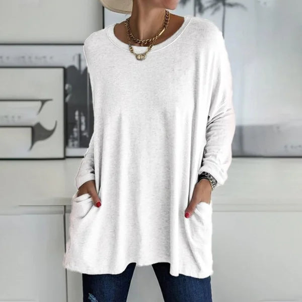 Lydia – Soft Knit Longline Pocket Top