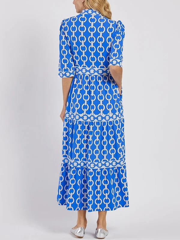 Riviera-Chain Print Maxi Dress