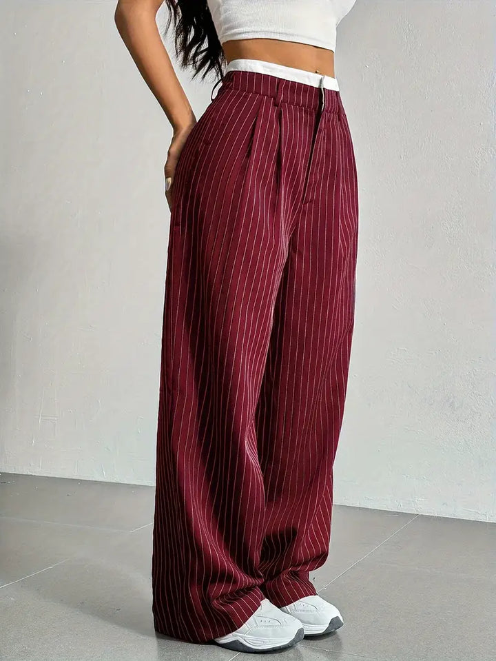 Vienna-Pinstripe Tailored Trousers