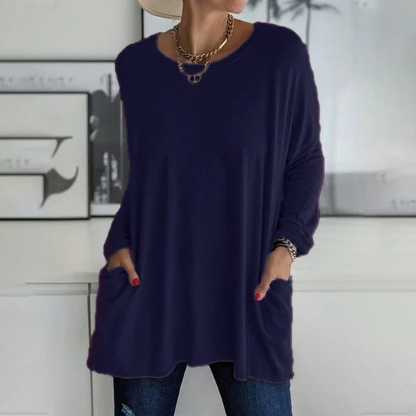 Lydia – Soft Knit Longline Pocket Top