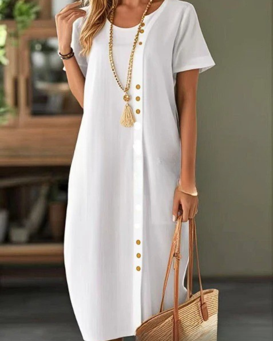 Grace – Casual Side-Button Day Dress
