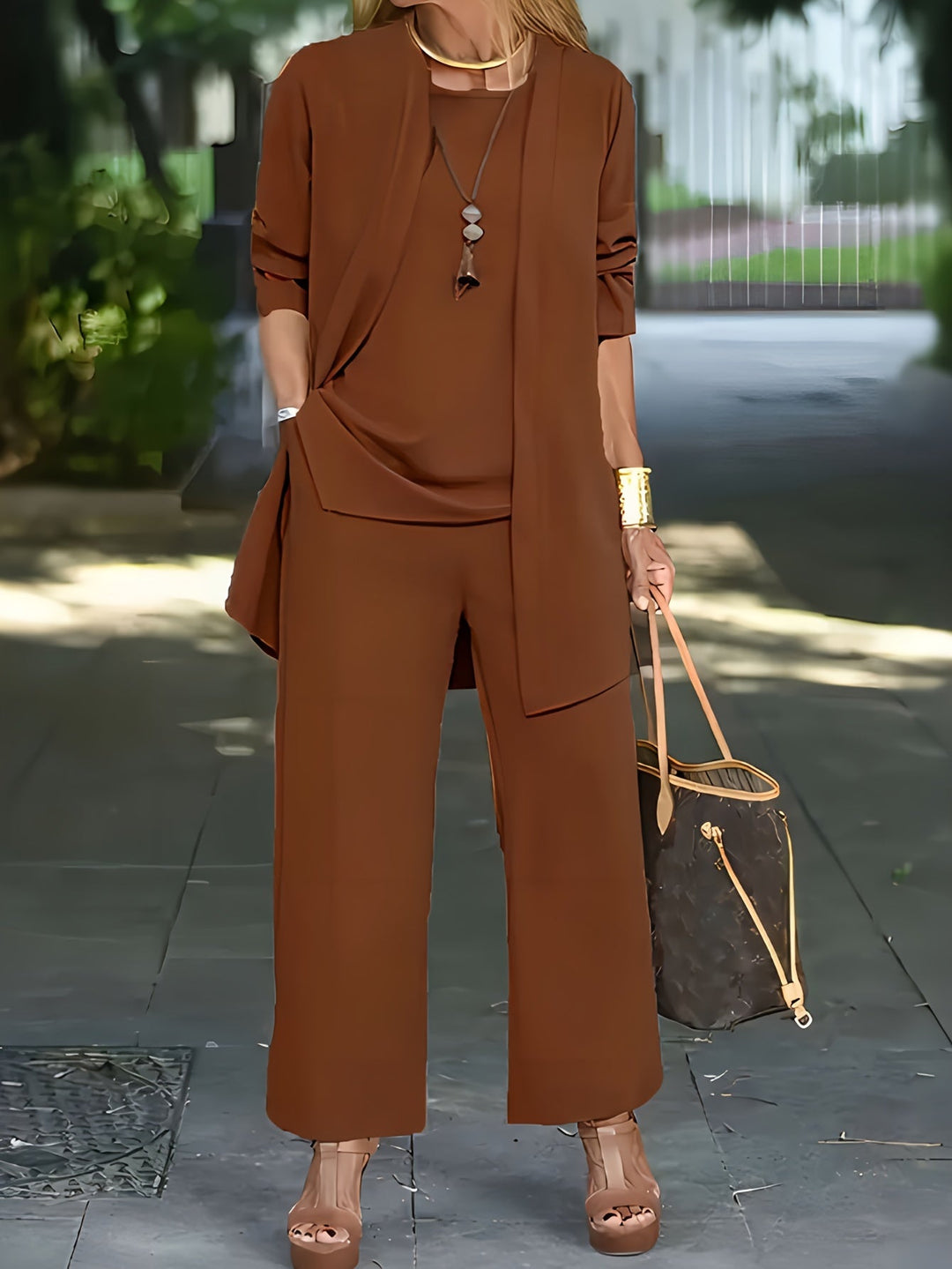 Isla-3-Piece Flowy Trouser Set