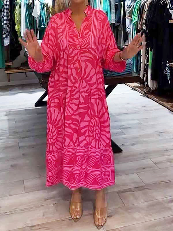 Solene-Button-Front Maxi Dress