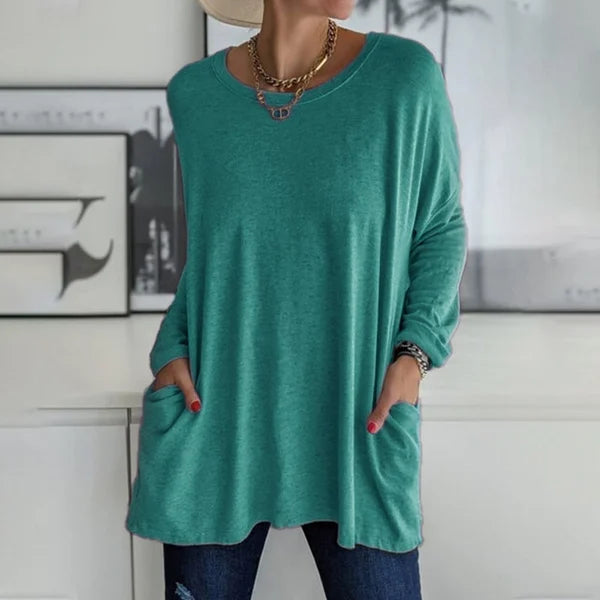 Lydia – Soft Knit Longline Pocket Top
