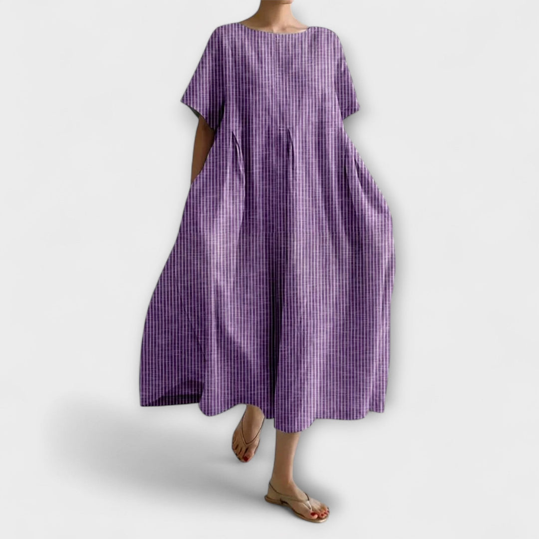 Kathy - Flowy Check Lounge Dress