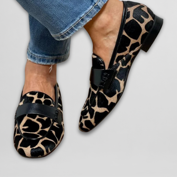 Sienna – Animal Print Penny Loafers