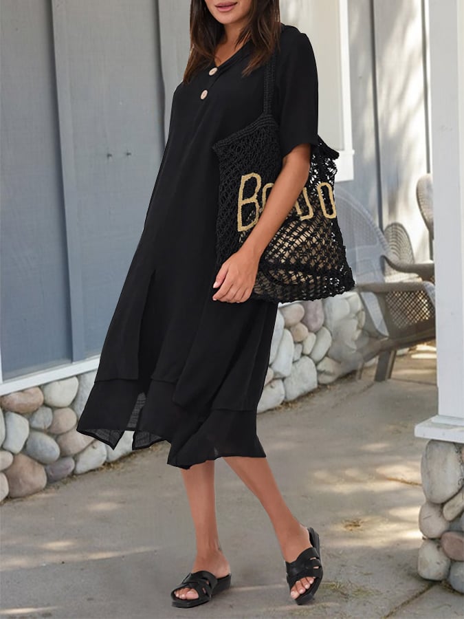 Maribel-Layered Midi Dress