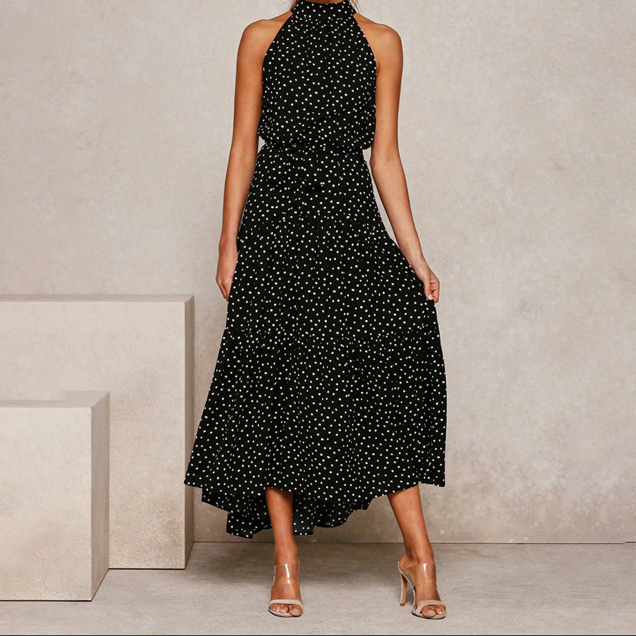 Penny - Polka Tier Halter Dress
