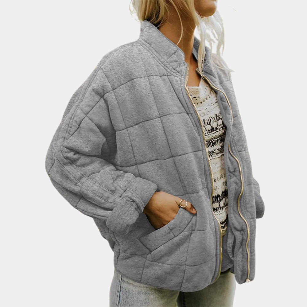 Tessa - Oversized Quilted Zip Jacket