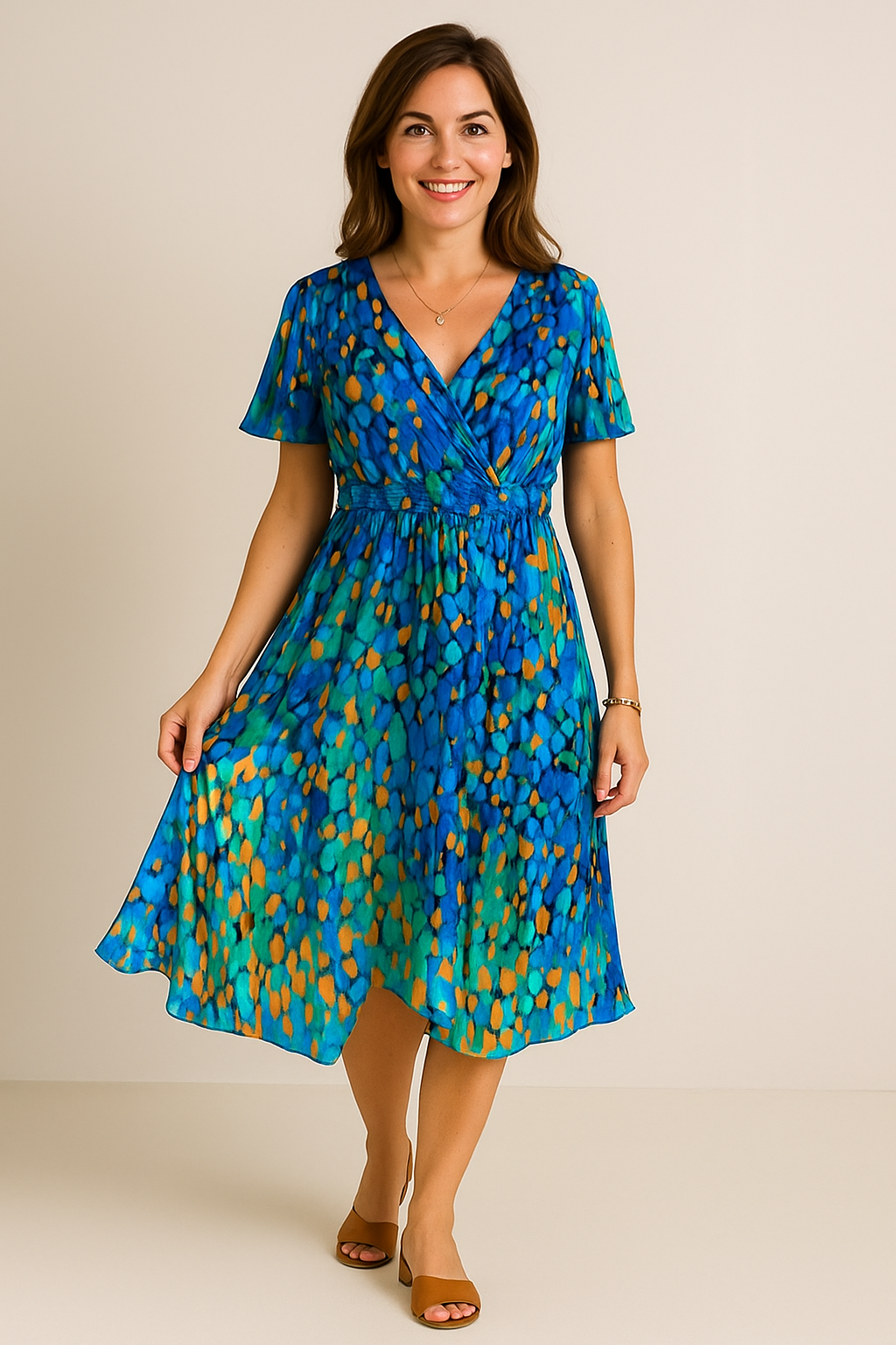 Chloe – Floral Wrap Midi Dress