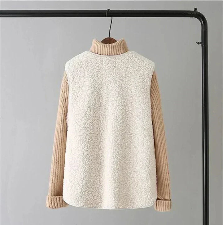 Colette-Button-Front Fleece Vest