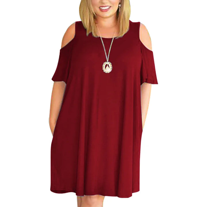 Brielle – Cold Shoulder Floral Swing Dress