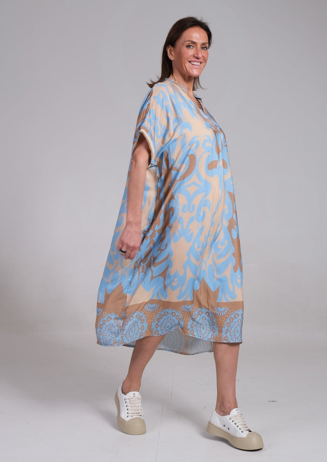 Karina-Abstract Kaftan Dress