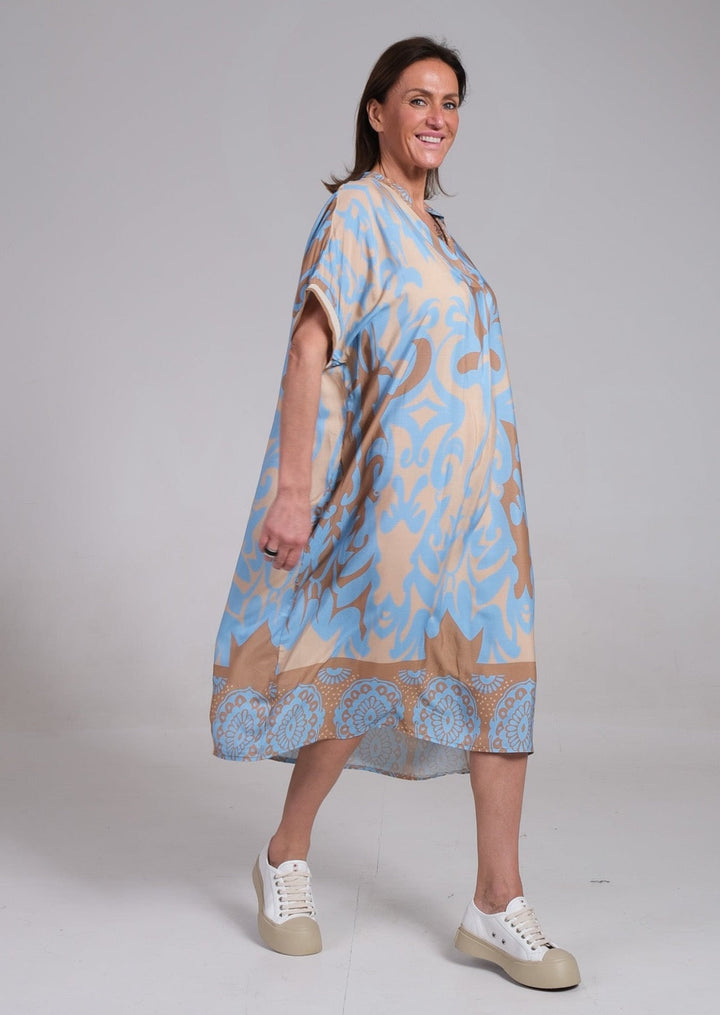 Karina-Abstract Kaftan Dress