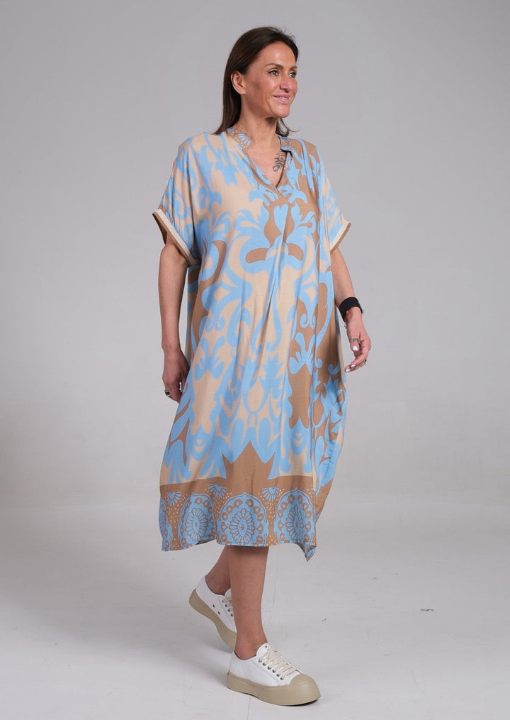 Karina-Abstract Kaftan Dress
