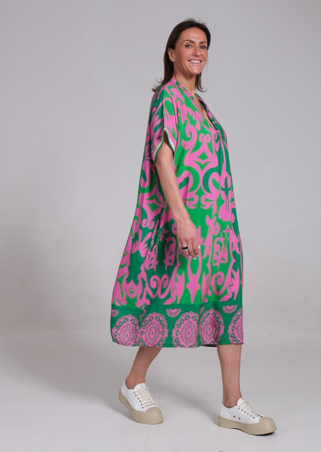 Karina-Abstract Kaftan Dress