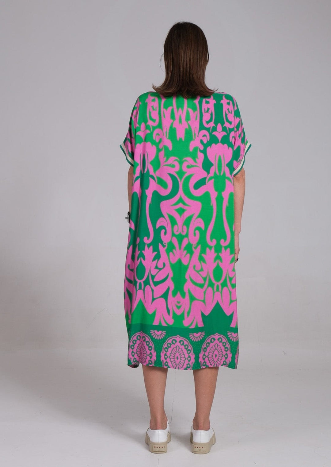 Karina-Abstract Kaftan Dress