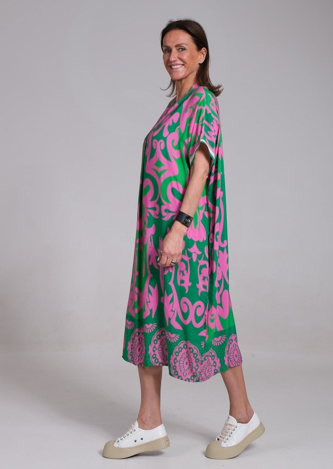 Karina-Abstract Kaftan Dress