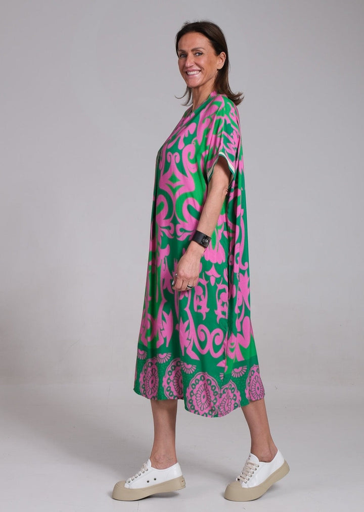 Karina-Abstract Kaftan Dress