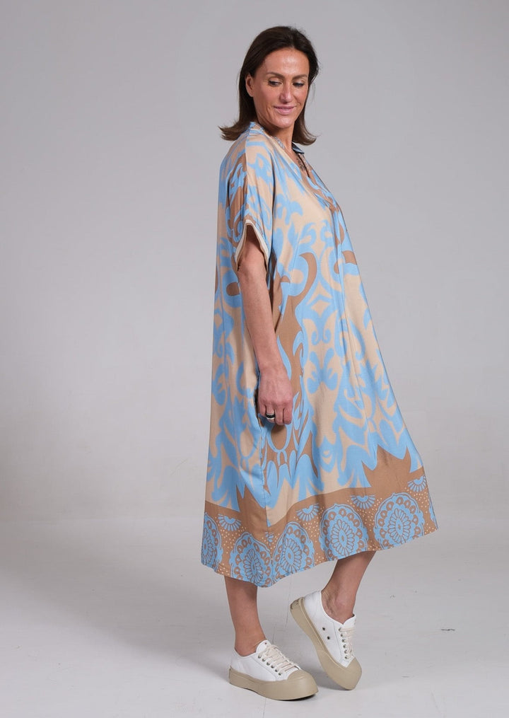 Karina-Abstract Kaftan Dress