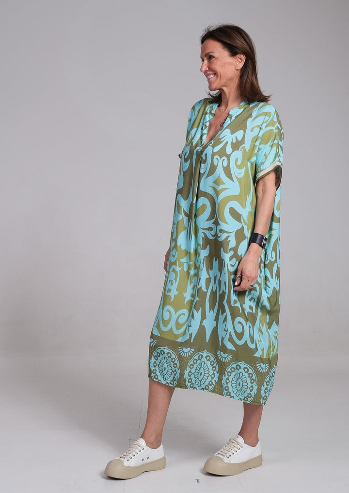 Karina-Abstract Kaftan Dress