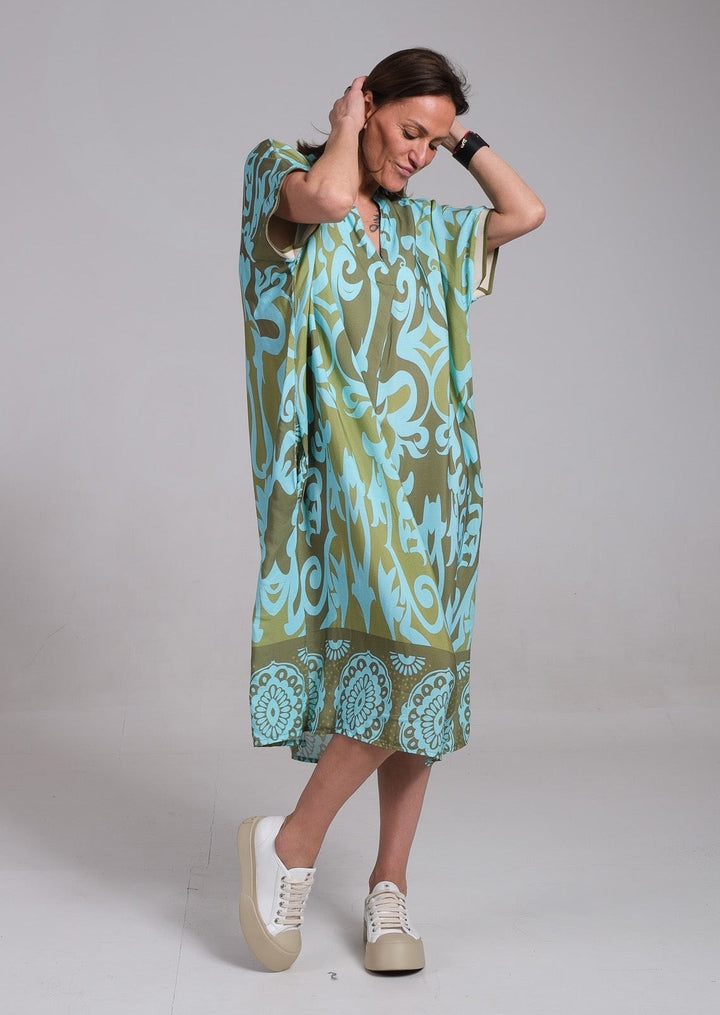 Karina-Abstract Kaftan Dress