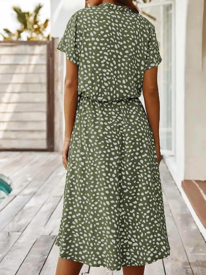 Rosa-Button-Down Midi Dress