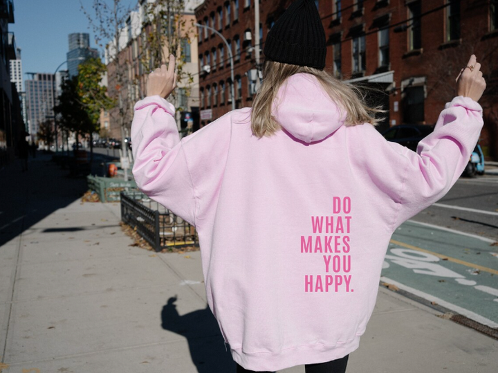 Happy Vibes-Oversized Hoodie