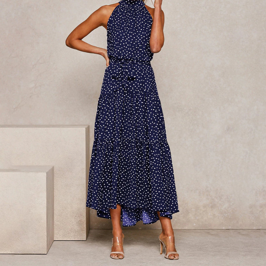 Penny - Polka Tier Halter Dress
