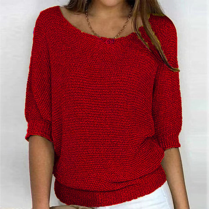 Emery – Half-Sleeve Textured Pullover