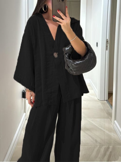 Inès - Relaxed Wide-Leg Co-ord Set