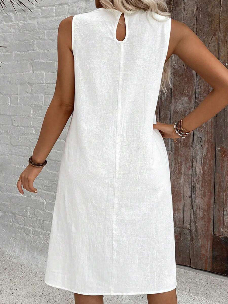 Elodie – Sleeveless Layered Hem Dress