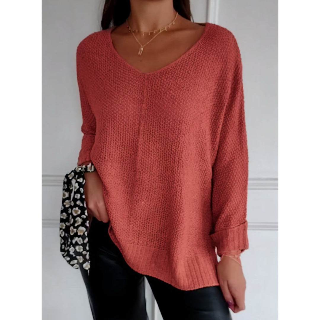 Elsa-Lightweight Knit V-Neck Jumper