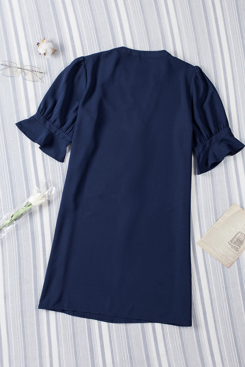 Nerina-Relaxed V-Neck Dress