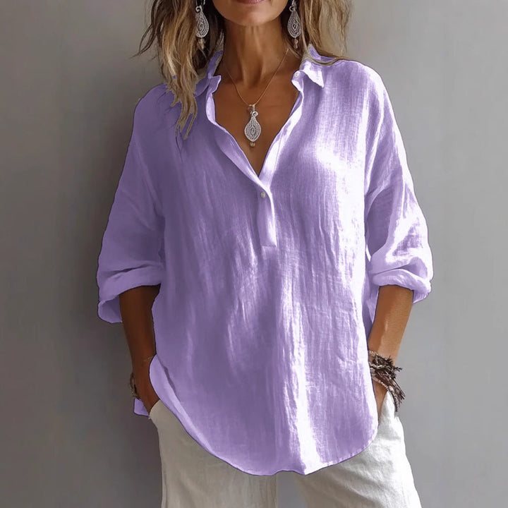 Isabelle-Relaxed Collar Blouse