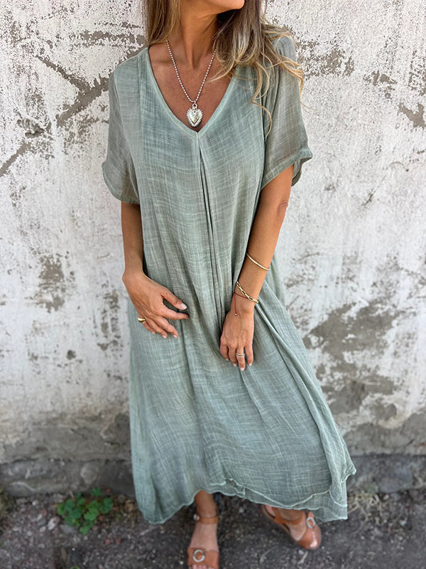 Marielle – Cotton-Linen Spring Dress