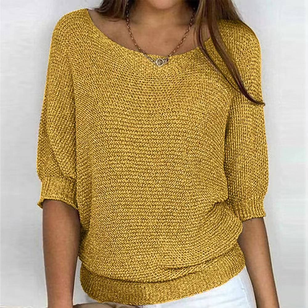 Emery – Half-Sleeve Textured Pullover