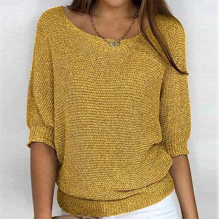 Emery – Half-Sleeve Textured Pullover