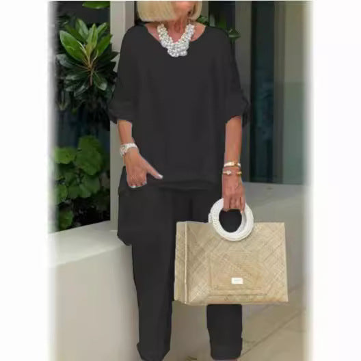 Elaina - Breezy Tunic & Tapered Pants Set
