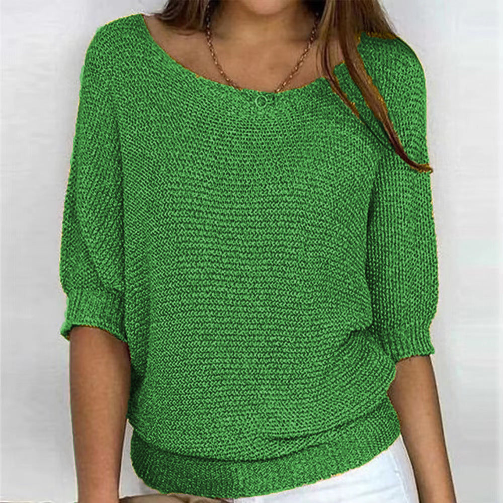 Emery – Half-Sleeve Textured Pullover