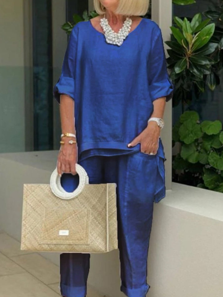 Elaina - Breezy Tunic & Tapered Pants Set
