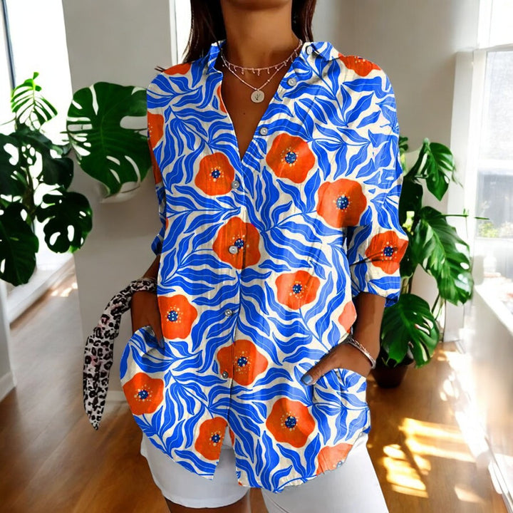Isabelle – Floral Button Blouse