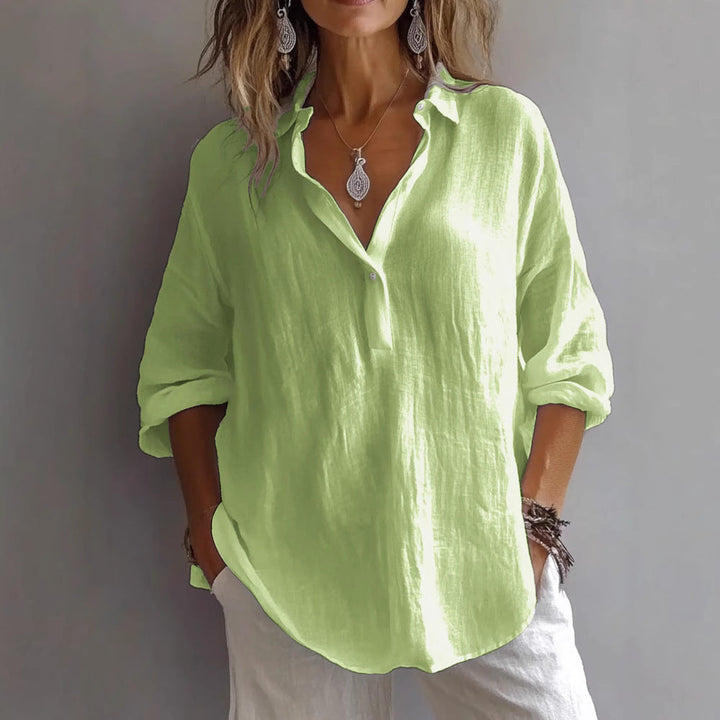 Isabelle-Relaxed Collar Blouse