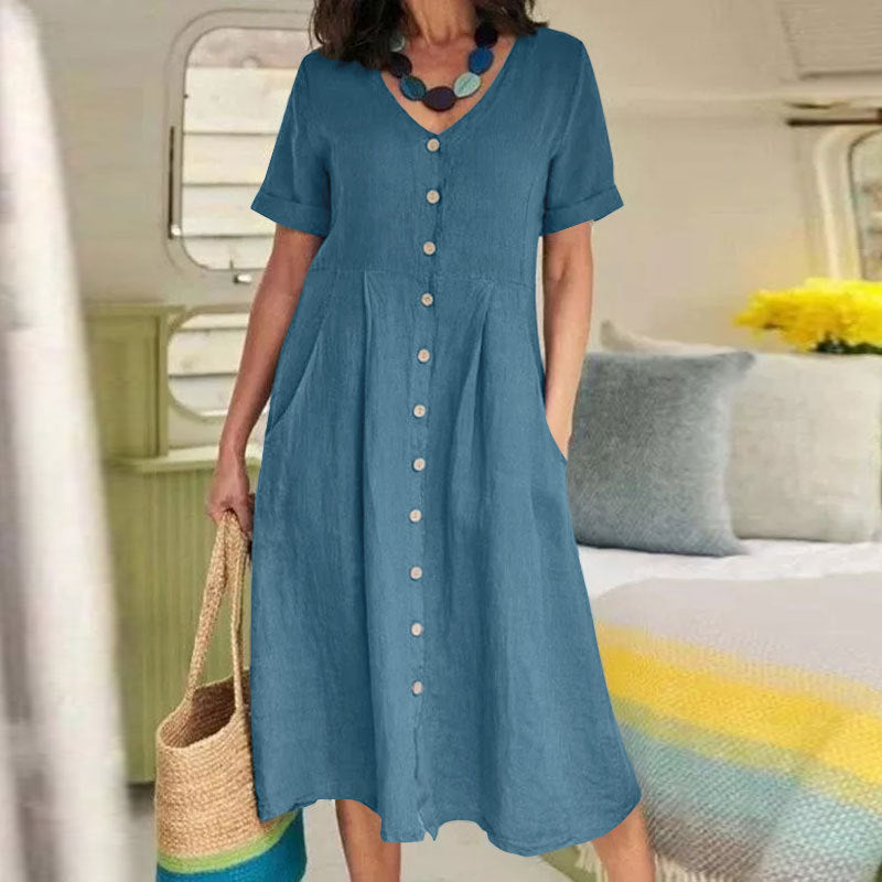 Harper - Everyday Pocket Button Dress