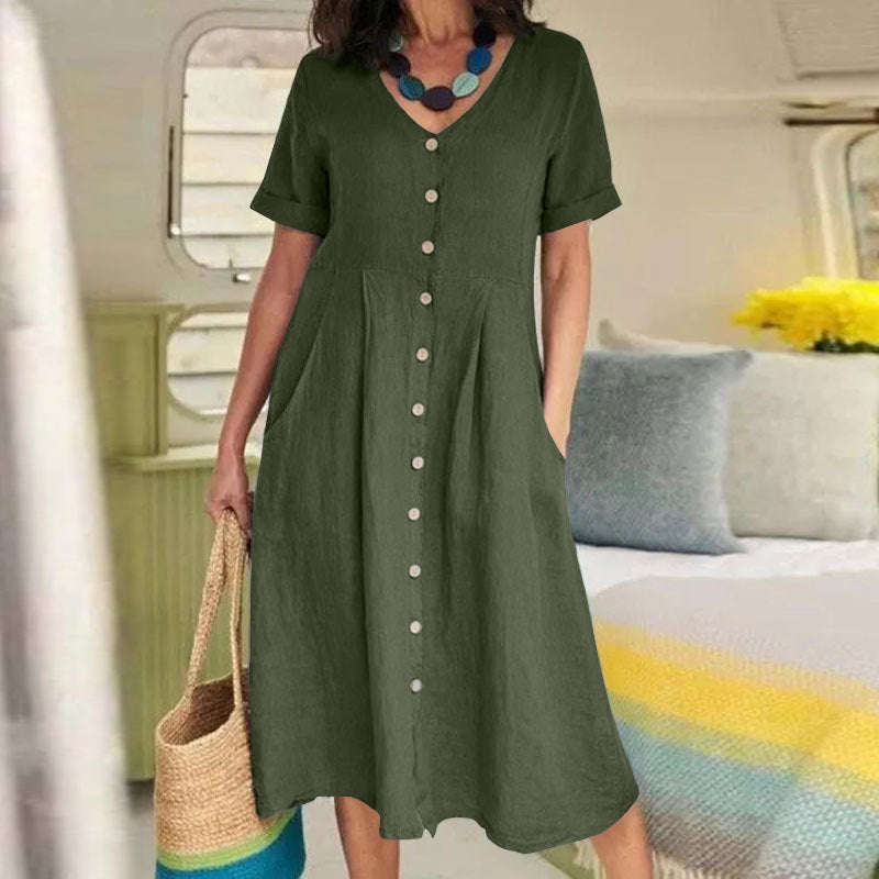 Harper - Everyday Pocket Button Dress