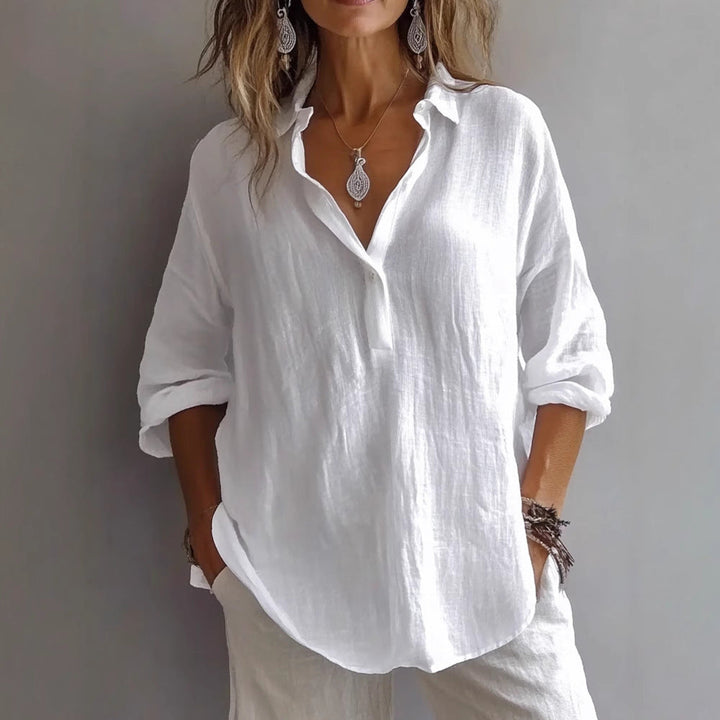 Isabelle-Relaxed Collar Blouse