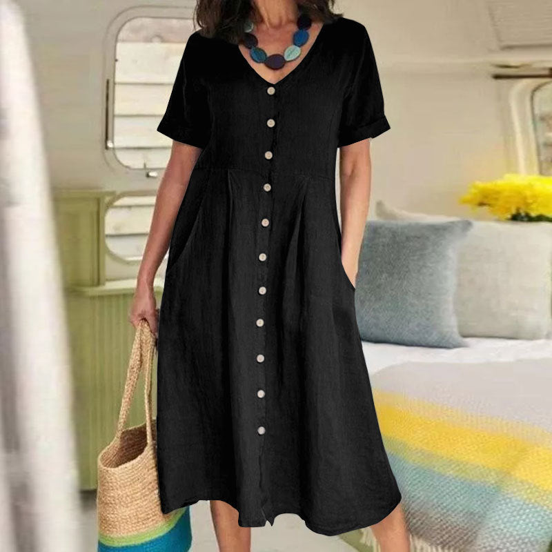 Harper - Everyday Pocket Button Dress